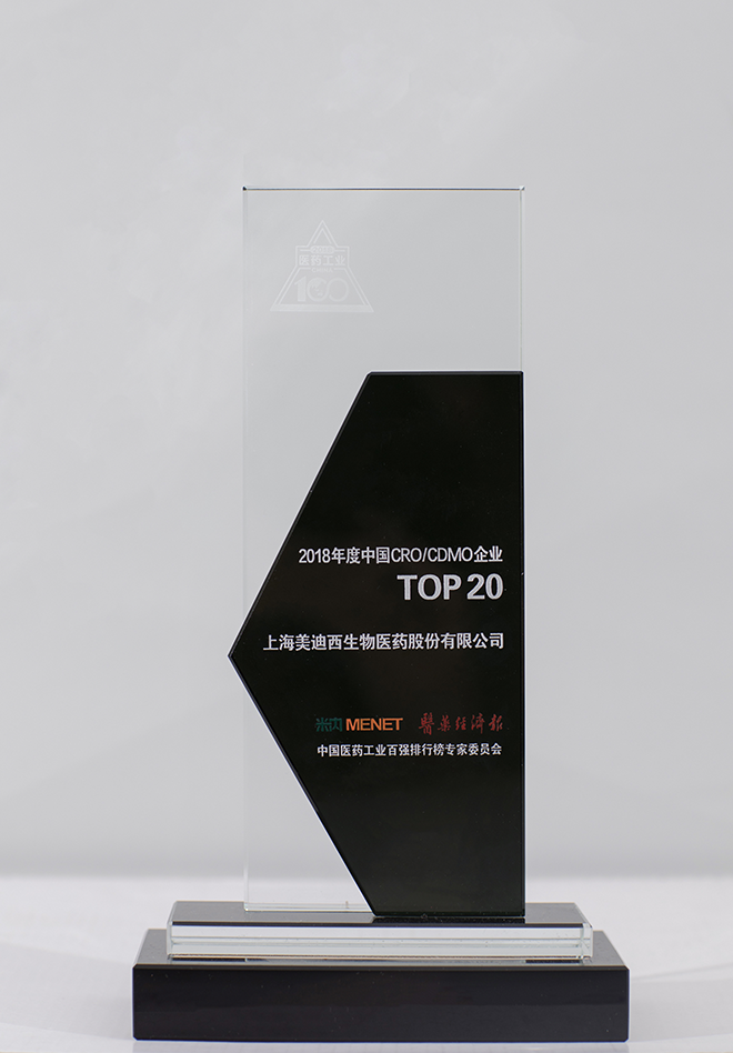 2018年度中國CRO、CDMO企業-TOP20