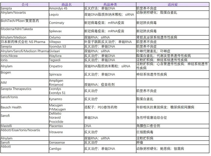 目前全球已獲批的核酸類藥物列表.jpg